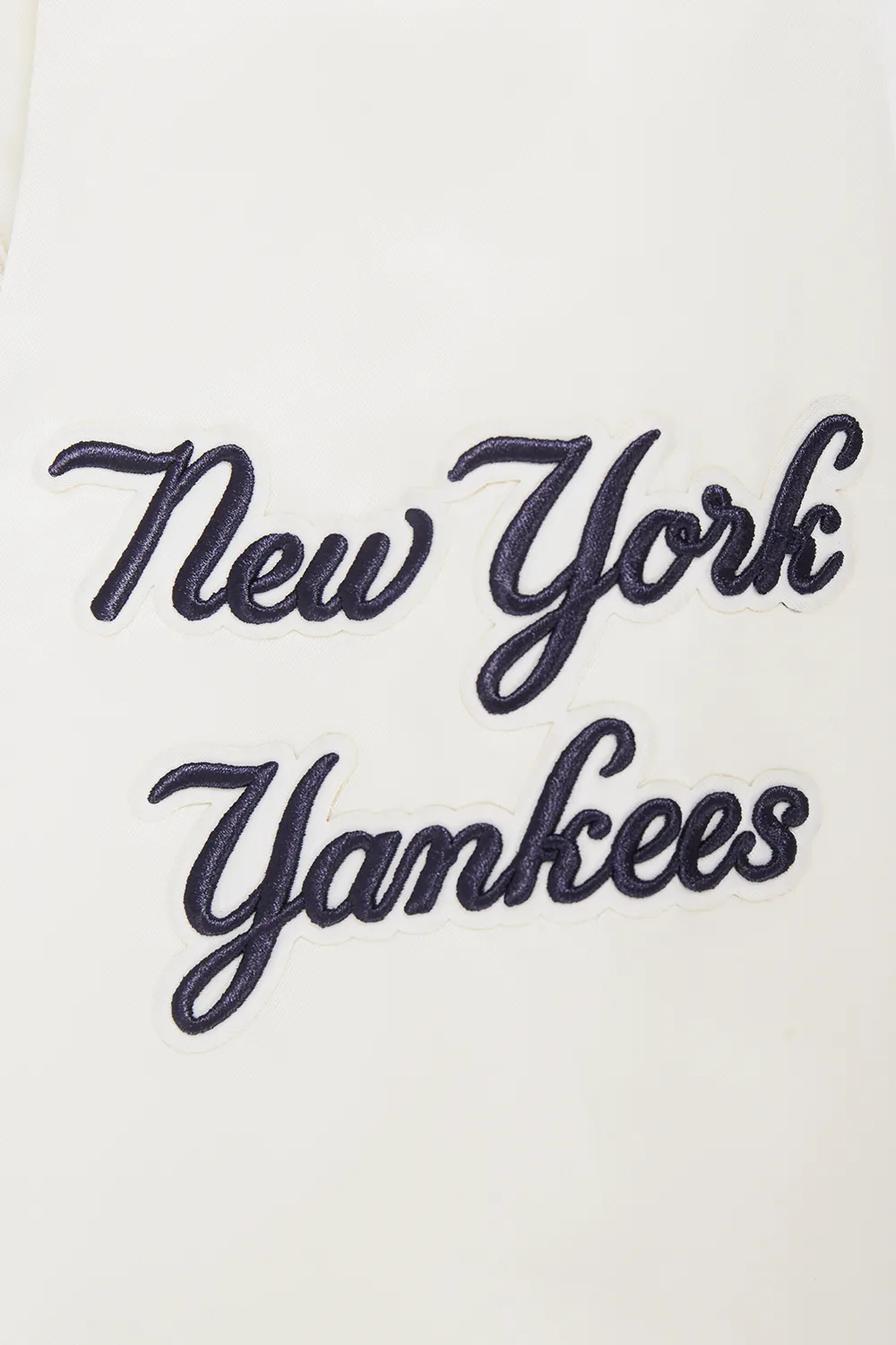 MLB NEW YORK YANKEES MEN'S SUBLIMATED SATIN JACKET-MIDNIGHT SKY (EGGSHELL/ MIDNIGHT NAVY)