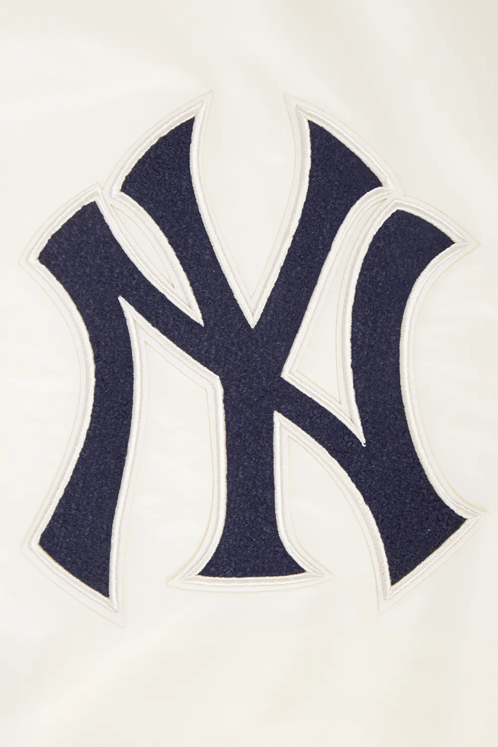 MLB NEW YORK YANKEES MEN'S SUBLIMATED SATIN JACKET-MIDNIGHT SKY (EGGSHELL/ MIDNIGHT NAVY)