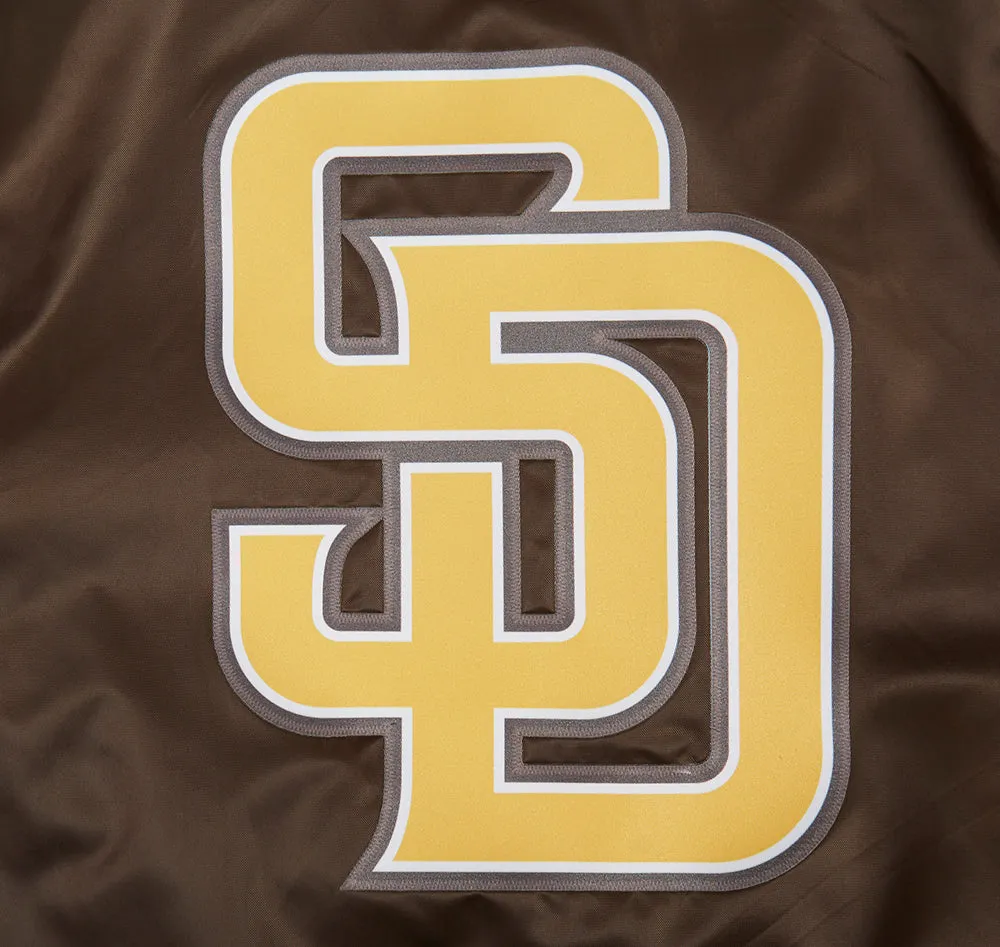 MLB SAN DIEGO PADRES CLASSIC WOMEN'S SATIN JACKET (BROWN)