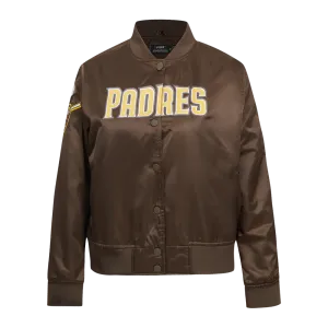 MLB SAN DIEGO PADRES CLASSIC WOMEN'S SATIN JACKET (BROWN)
