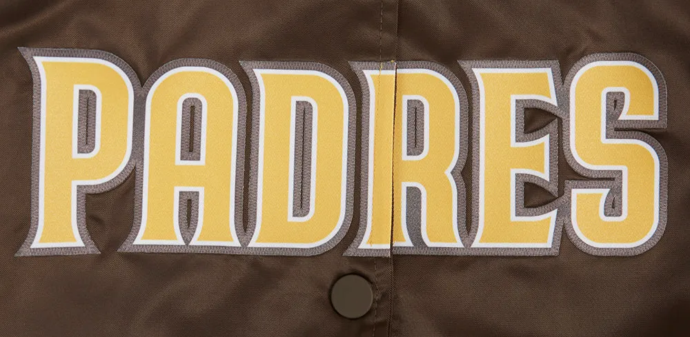 MLB SAN DIEGO PADRES CLASSIC WOMEN'S SATIN JACKET (BROWN)