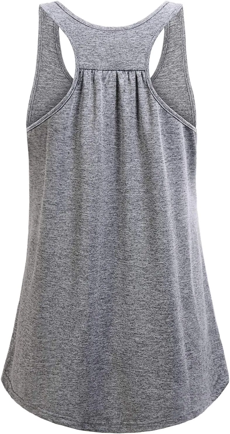 MOQIVGI Womens Sleeveless Loose Fit Racerback Workout Gym Yoga Running Tank Tops