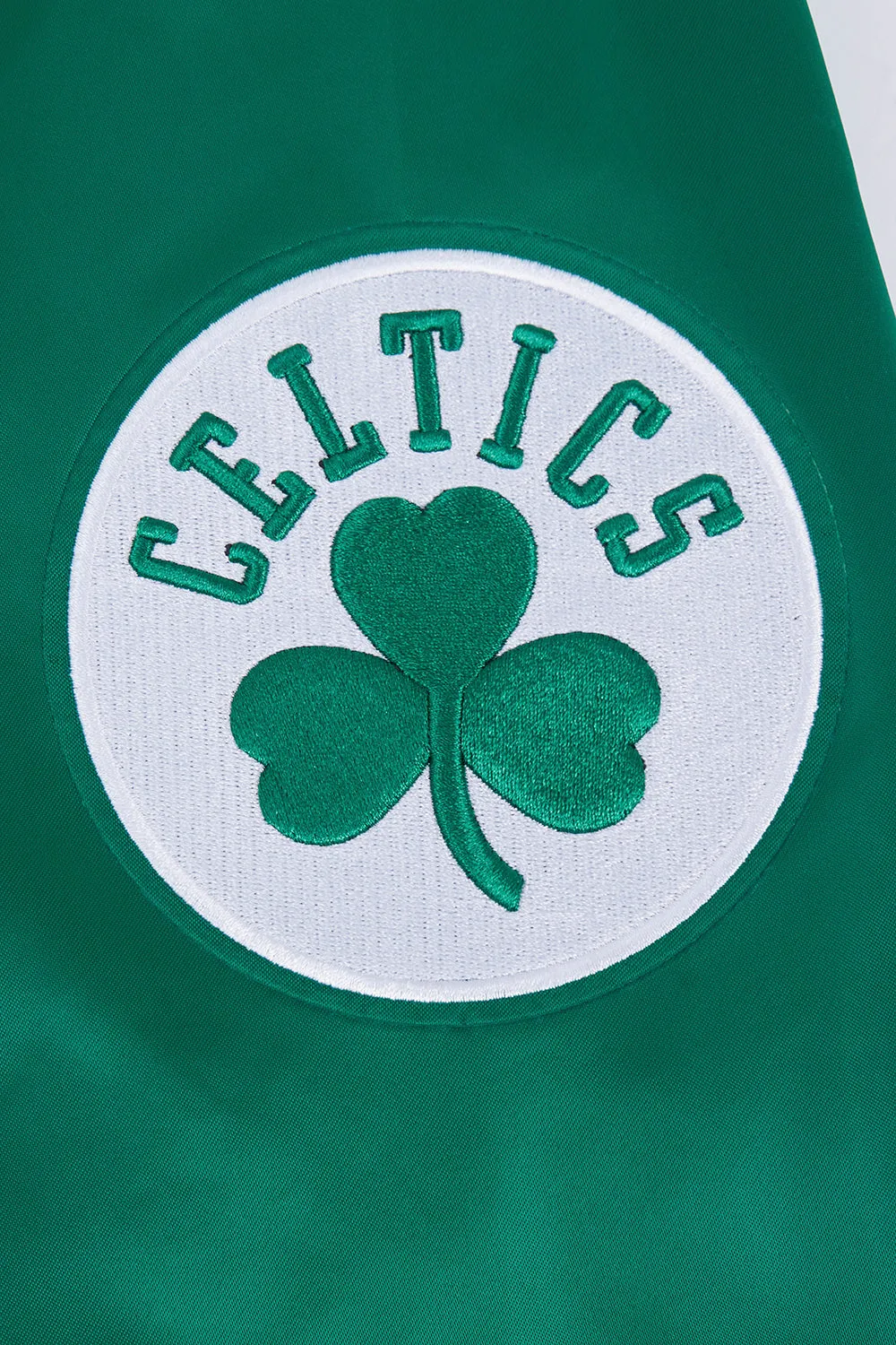 NBA BOSTON CELTICS SUBLIMATED MEN'S SATIN JACKET-GREEN SKY (KELLY GREEN)