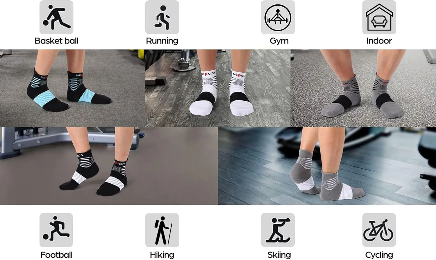 NEENCA Medical Compression Socks for Women & Men Circulation, Ankle Compression Stockings for Pain Relief, Plantar Fasciitis, Swelling, Neuropathy, Runner, Nurses, Travel, Pregnancy, Flying,20-30 mmHg