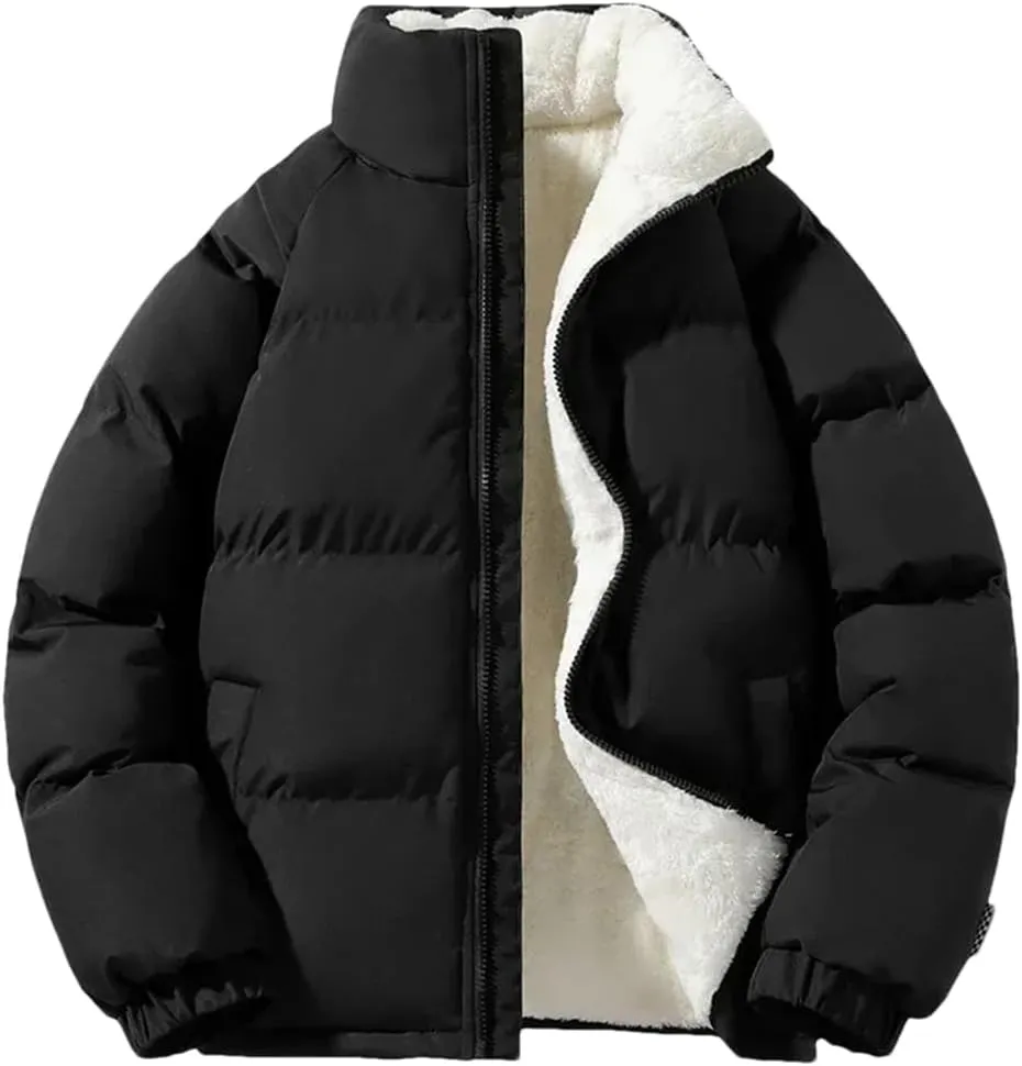 Niiyyjj Winter Men Plus Cashmere Cotton Padded Jacket Men's Casual Thick Warm Large Size Coats