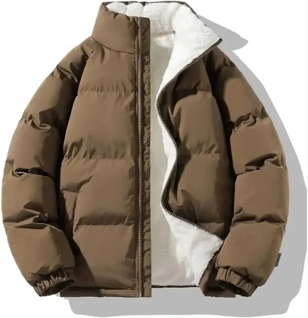 Niiyyjj Winter Men Plus Cashmere Cotton Padded Jacket Men's Casual Thick Warm Large Size Coats