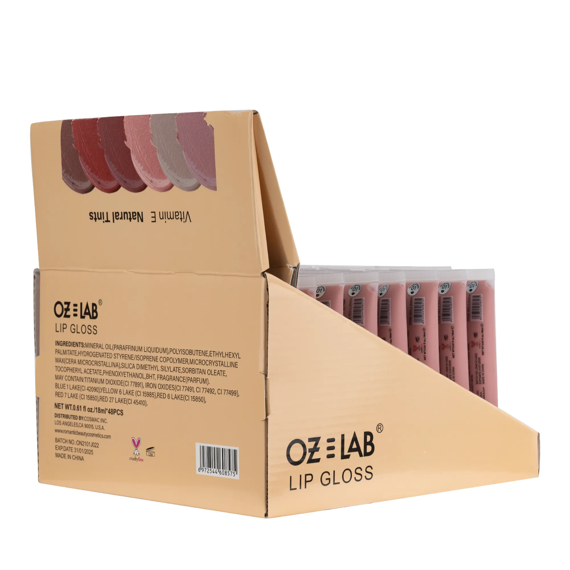 Nude Tinted Lip Gloss - 6 Shades