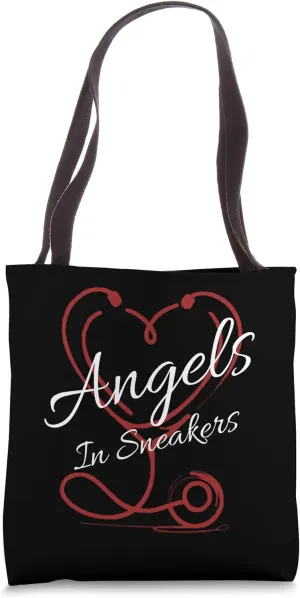Nurse Gift Cute Doctor Designer Angels In Sneakers Nurse Tote Bag