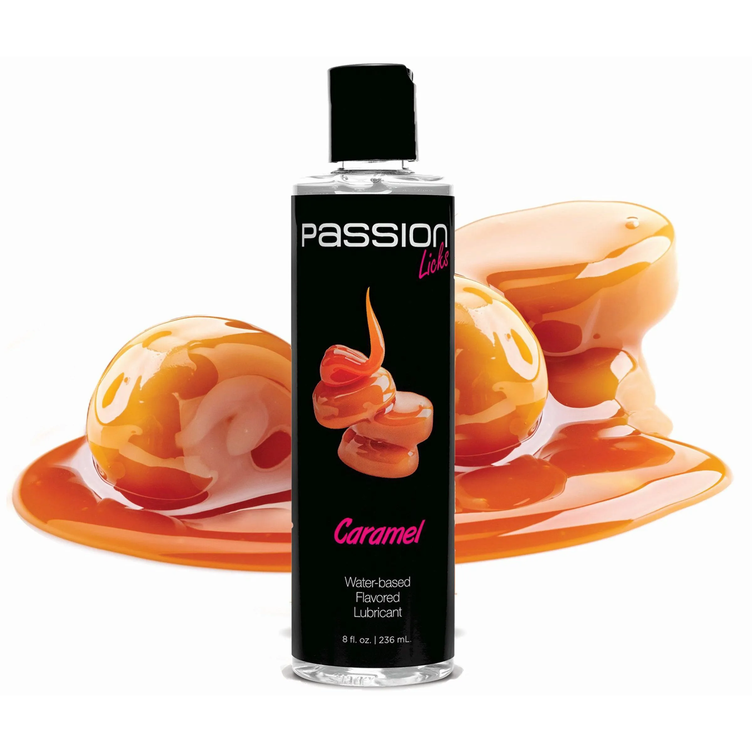 Passion Licks Caramel Water Based Flavored Lubricant 8 Oz