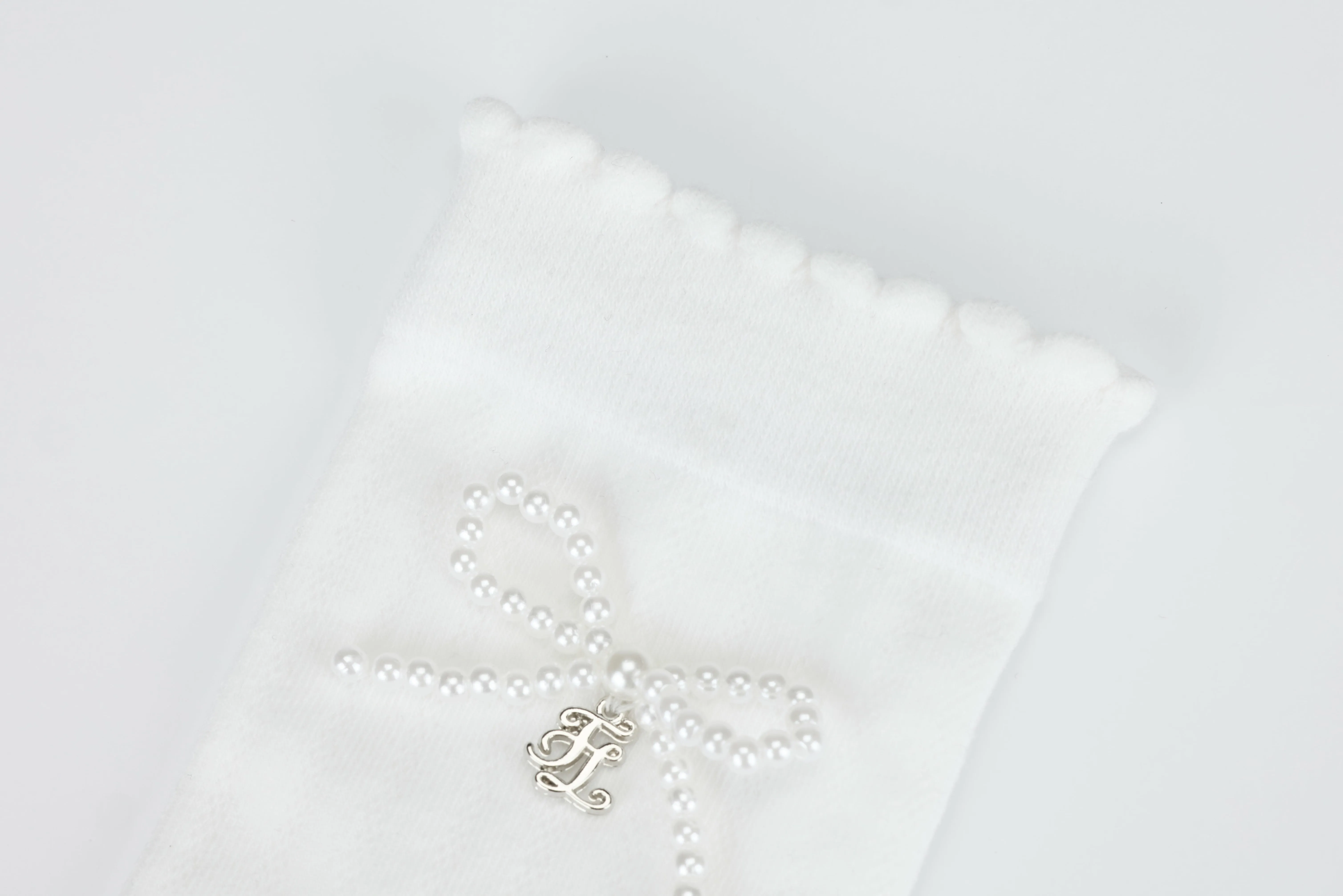 PEARL RIBBON ANKLE SOCKS