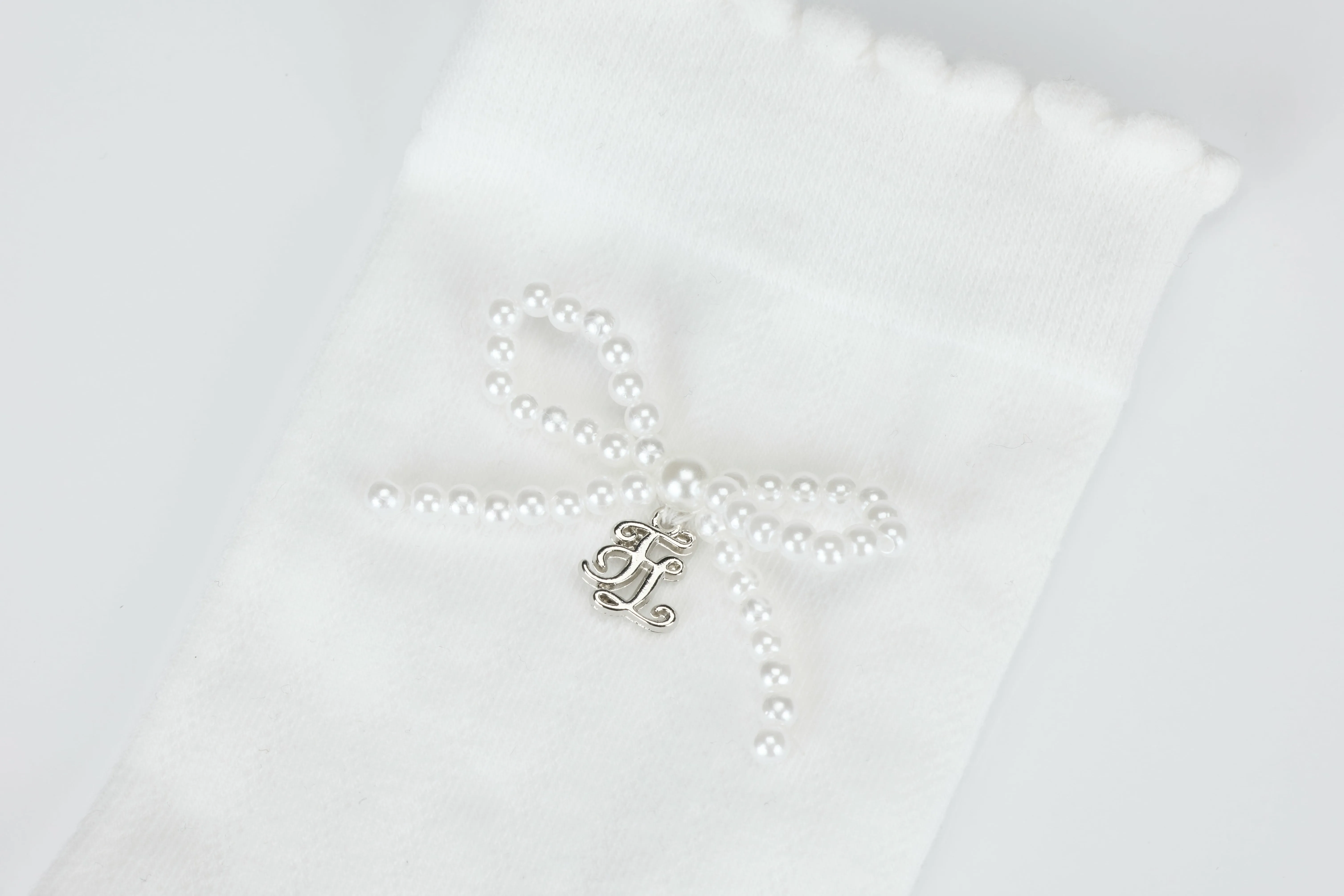 PEARL RIBBON ANKLE SOCKS