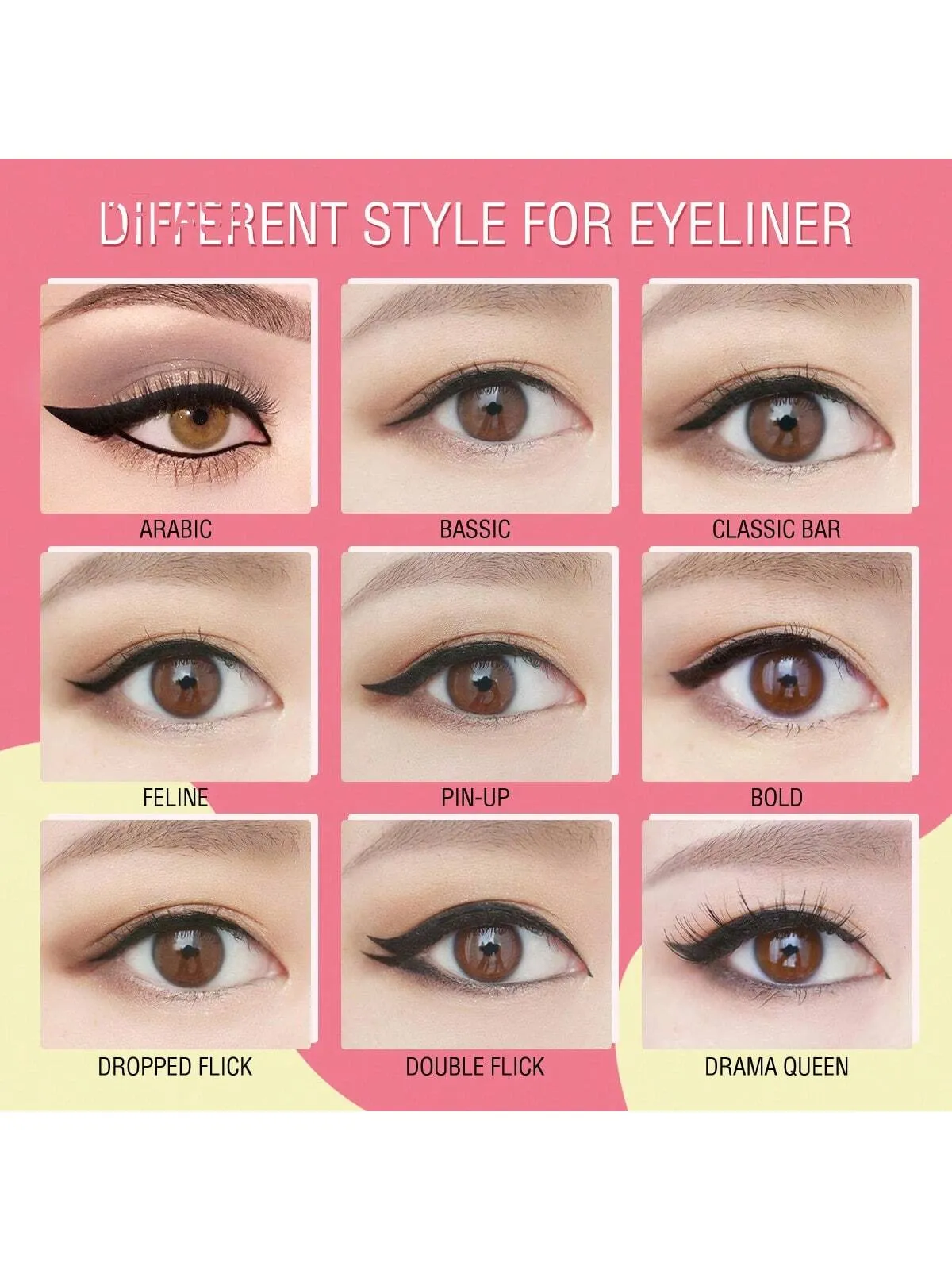 PINKFLASH Waterproof Liquid Eyeliner Evenly pigmented Long lasting Eyeliner Pencil