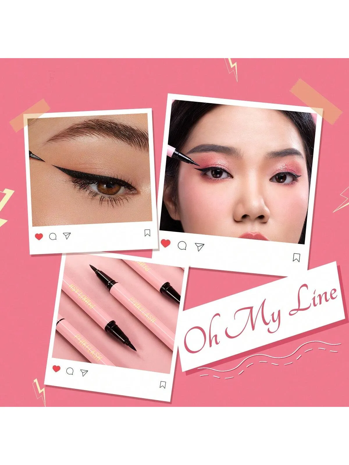 PINKFLASH Waterproof Liquid Eyeliner Evenly pigmented Long lasting Eyeliner Pencil