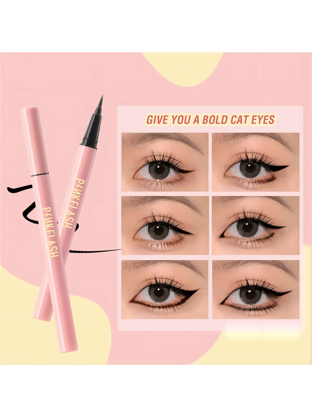 PINKFLASH Waterproof Liquid Eyeliner Evenly pigmented Long lasting Eyeliner Pencil