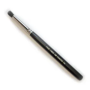 Pointed #8 Eye Brush Fiber Optic  - Vegan & Cruelty Free
