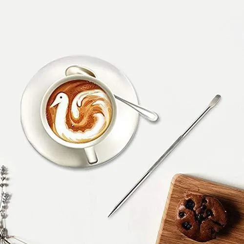 PZRT 304 Stainless Steel Coffee Art Pen Barista Cappuccino Espresso Coffee Decorating Latte Art Pen Fancy Cafe Tool