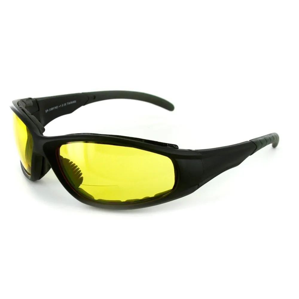 "Sportster" Wind Resistant Lined Bifocal Safety Reading Sunglasses
