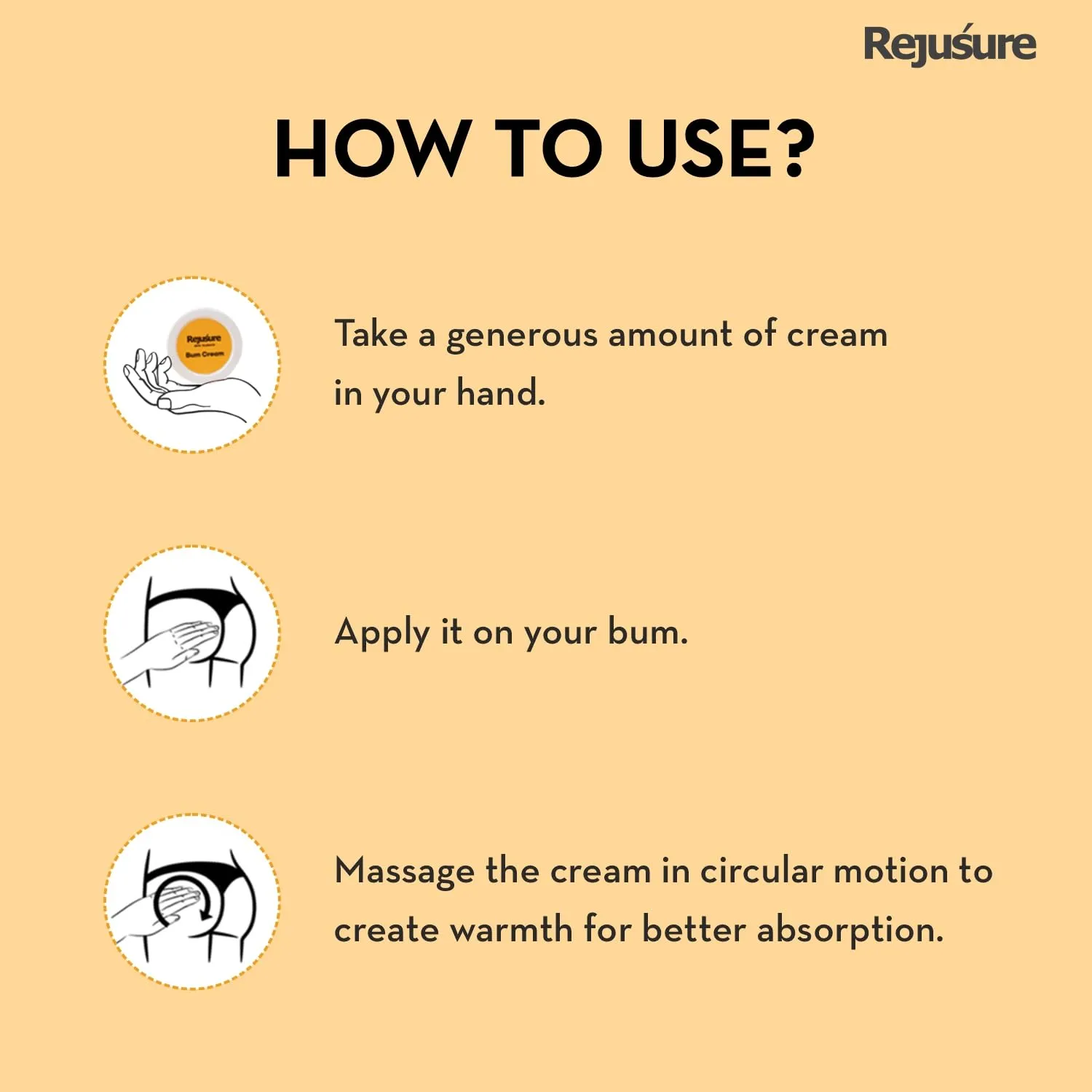 Rejusure Under Arm Cream (50gm) & Bum Cream (50gm) - Advanced Solutions for Brightening