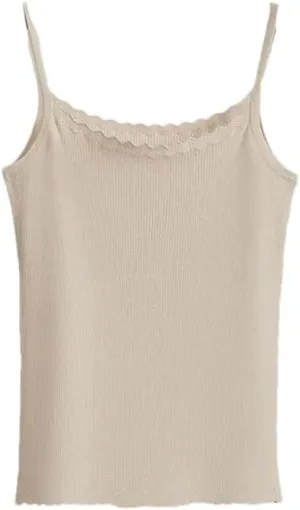 Rfmfkkg Women Sleeveless U-Collarvest Silk Elegant Camisole Knit Tank Spaghetti Straps Blouse
