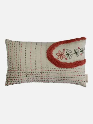 Ruhe Printed Shag Lumbar Cushion Cover Multi Colour