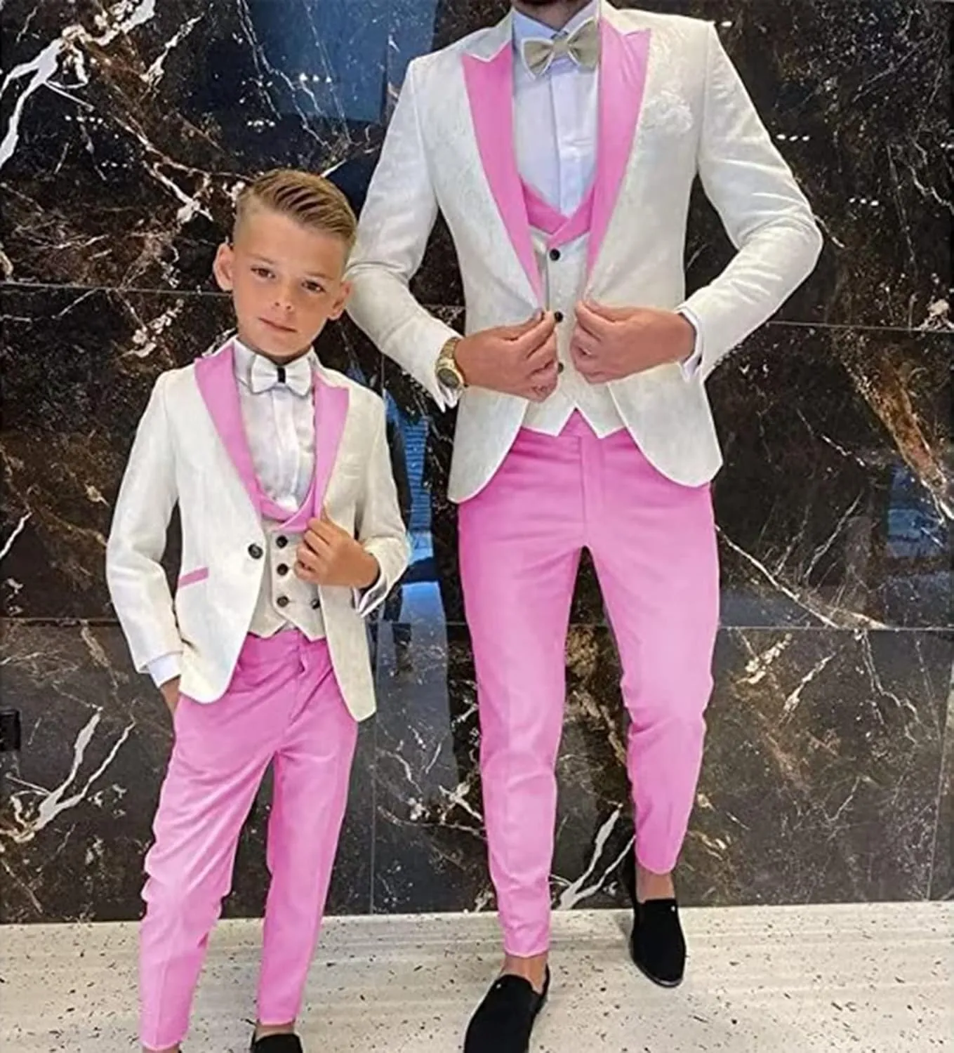 SAROULU Men 3 Pieces Floral Jacket Pants Vest Party Blazers Formal Suit Set Wedding Tuxedo