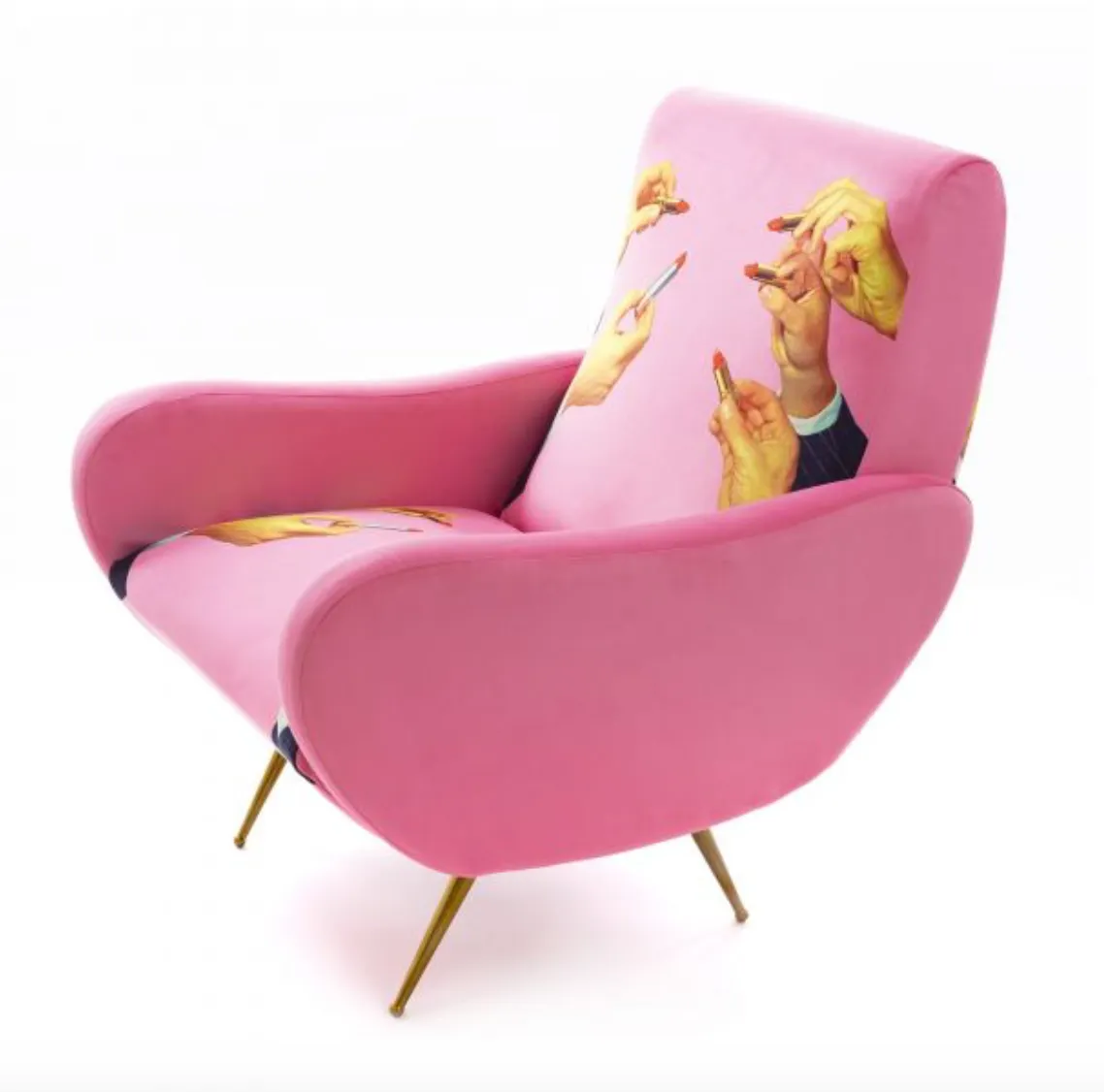 SELETTI TOILETPAPER LIPSTICKS PINK ARMCHAIR