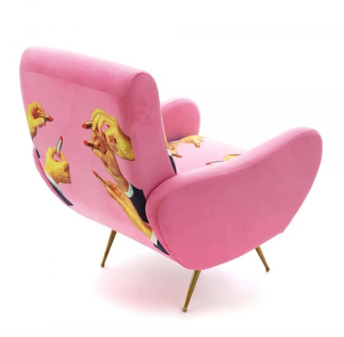 SELETTI TOILETPAPER LIPSTICKS PINK ARMCHAIR