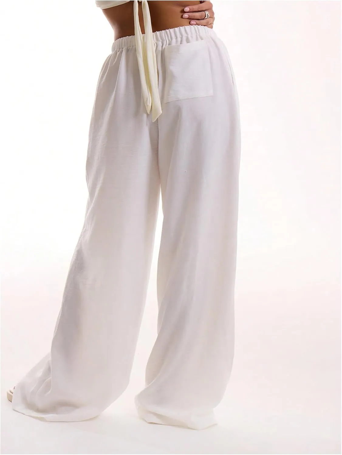 SHENHE Women's Green Wide Leg Palazzo Pants