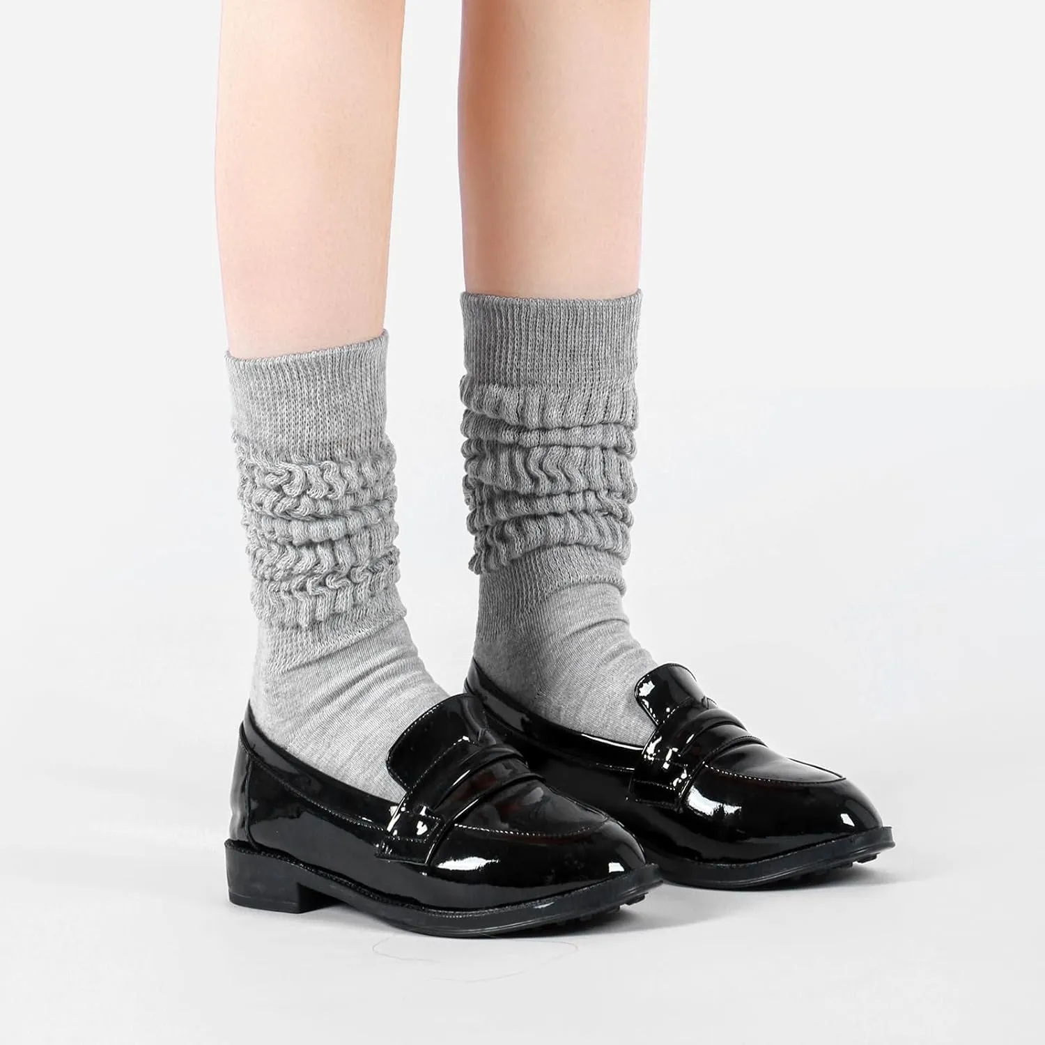 Slouch Socks for Woman 3 Pack Scrunch Socks Soft High Boot Socks Warm Thick Knit Woman Long Socks