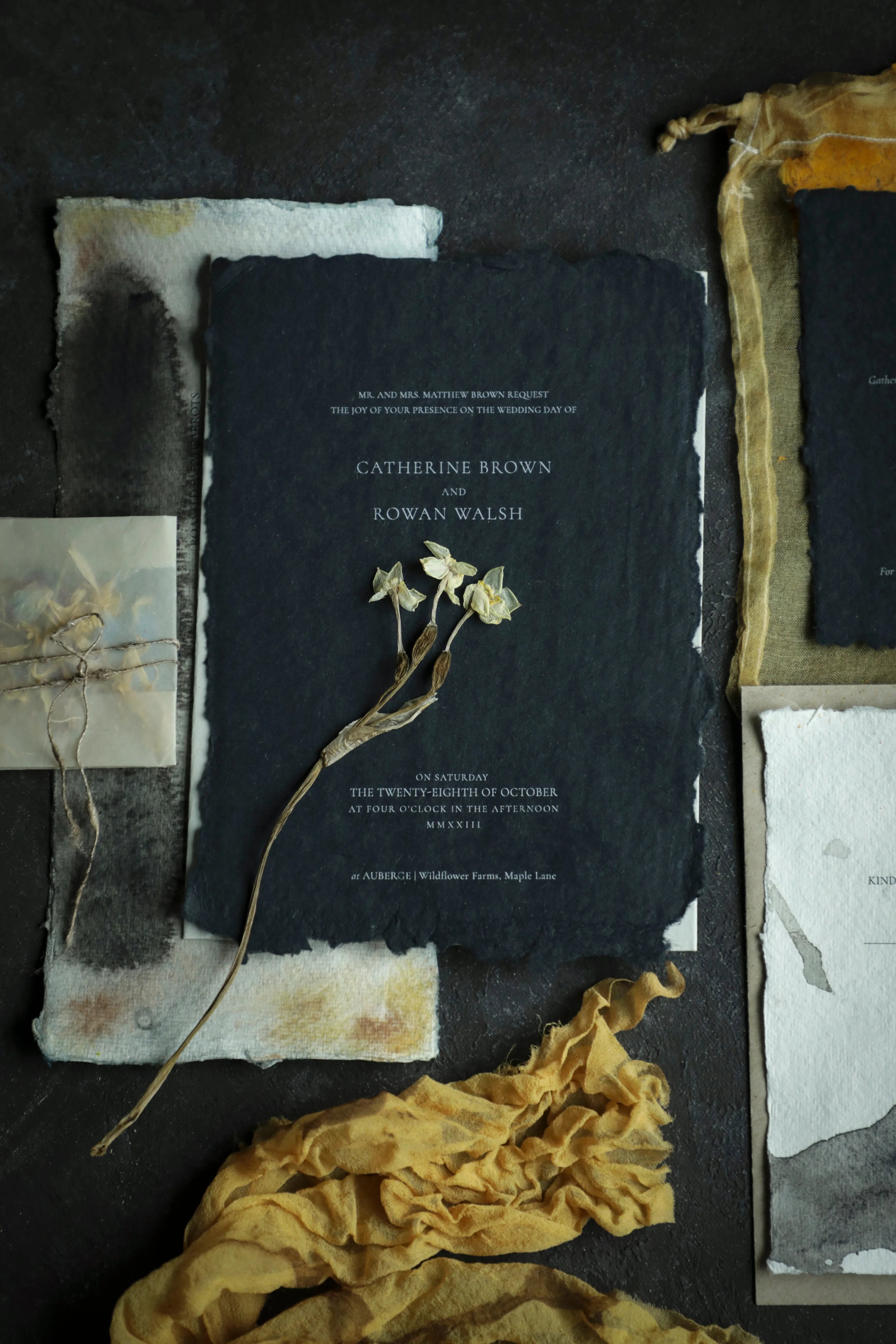 Smooth Handmade Paper  {Black}