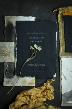Smooth Handmade Paper  {Black}