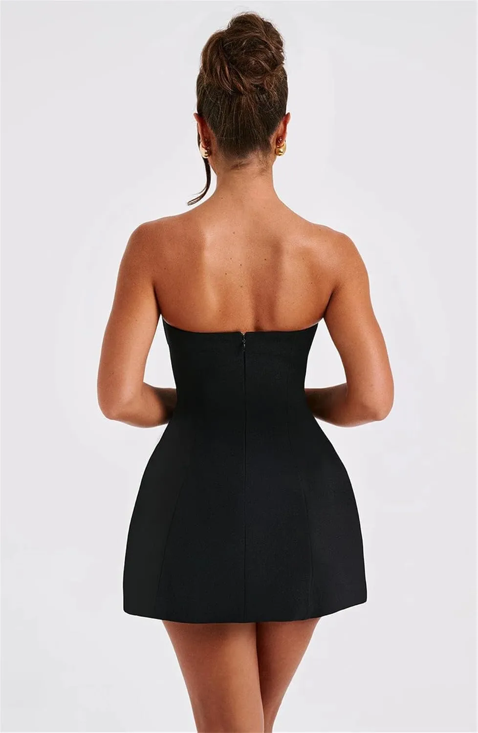 Strapless Short Homecoming Dresses for Teens 2025 A Line Mini Cocktail Gowns Backless Sleeveless Graduation Dress