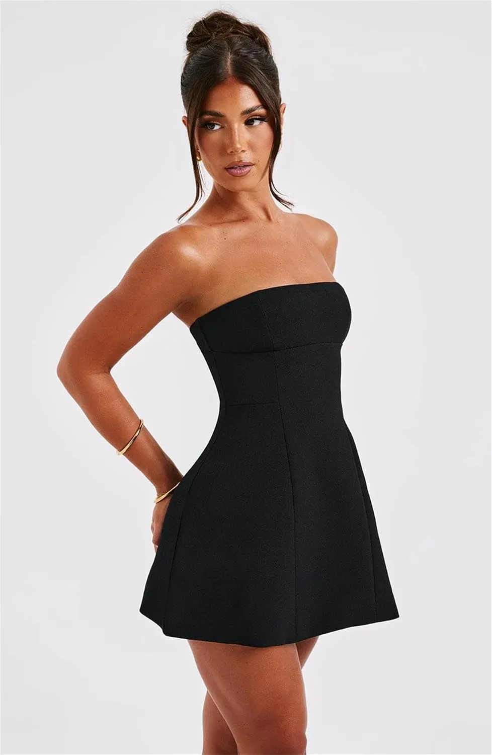 Strapless Short Homecoming Dresses for Teens 2025 A Line Mini Cocktail Gowns Backless Sleeveless Graduation Dress