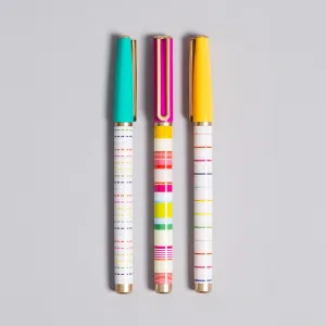 Stripes & Brights Felt Tip Pens, 3 CT Assorted Colors