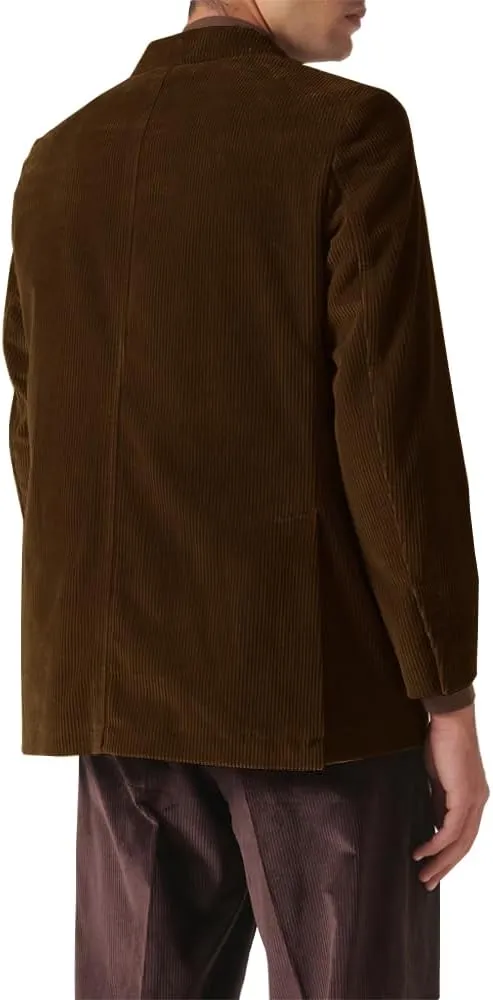 Suit for Men Corduroy Jacket Slim Fit Single Breasted Blazers Mens Sport Coats Tweed Jacket Formal Clothes