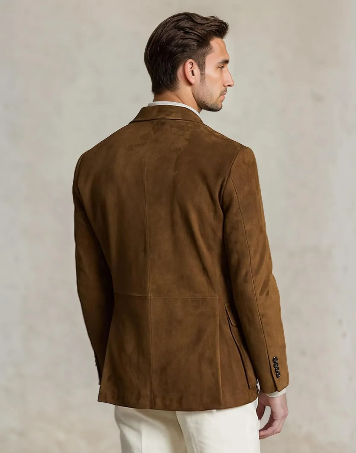 Suit for Men Suede Winter Jacket Slim Fit Single Breasted New in Suits & Blazers Mens Sport Coats Jacket