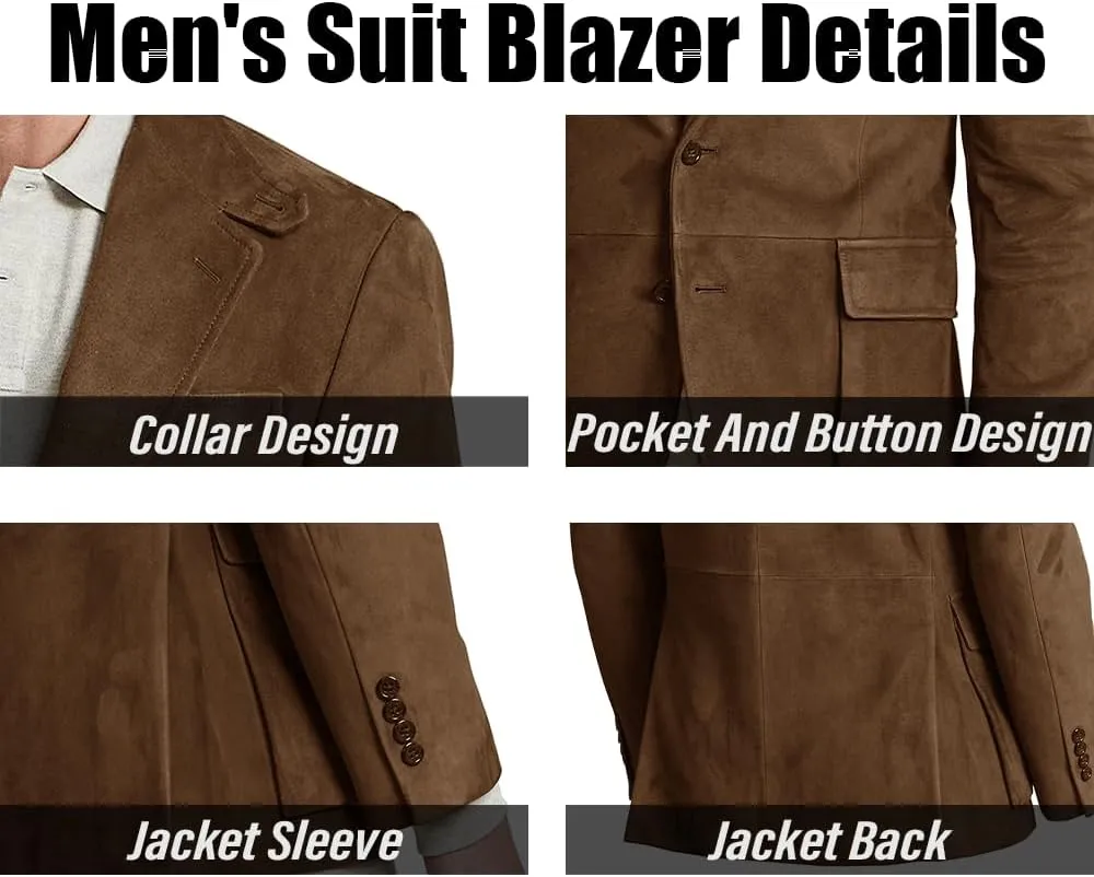 Suit for Men Suede Winter Jacket Slim Fit Single Breasted New in Suits & Blazers Mens Sport Coats Jacket