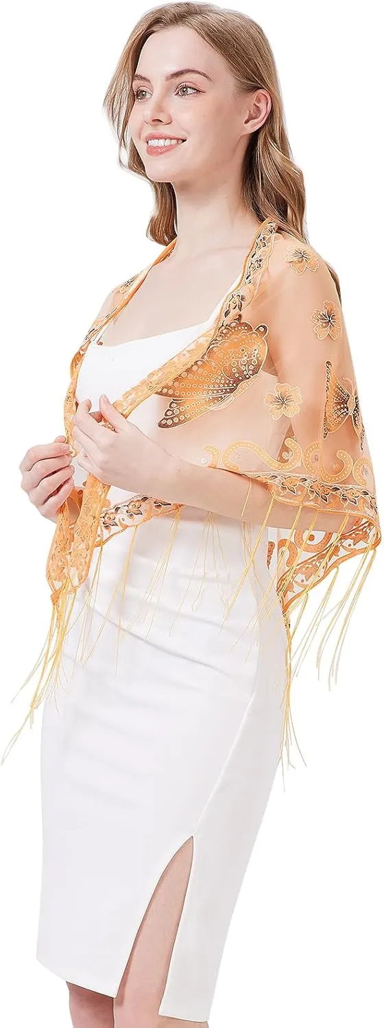 Summer Lace Shawl Wraps For Women Evening Dresses Black Pashmina Chiffon Scarf