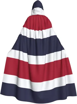 Thailand Flag Print Long Cape Unisex Cloak With Hood Halloween Costume Cloak Adult Vampire Witch Cape