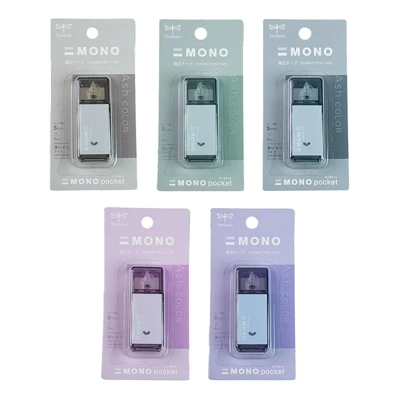 TOMBOW MONO Lite Misty Gray Limited 0.5mm Oily Pen Ball Pen   Correction Tape Office Study Japanese Stationery Limited Edition Taupe Sage Green Iron Gray Lavender Purple