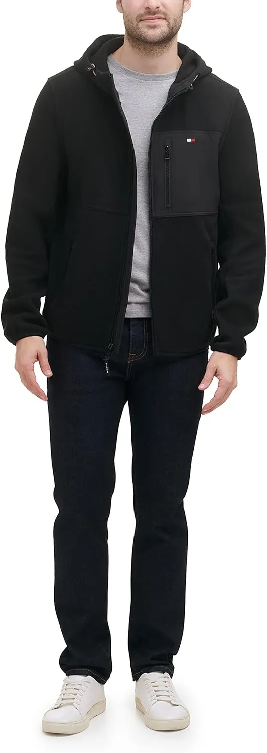 Tommy Hilfiger Men's Hooded Performance Fleece Jacket