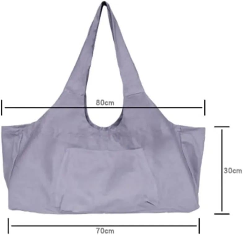 Travel Garment Bags Portable Gym Bag Women Yoga Mat Storage Bag Canvas Yoga Bag Duffle Bag(Purple)
