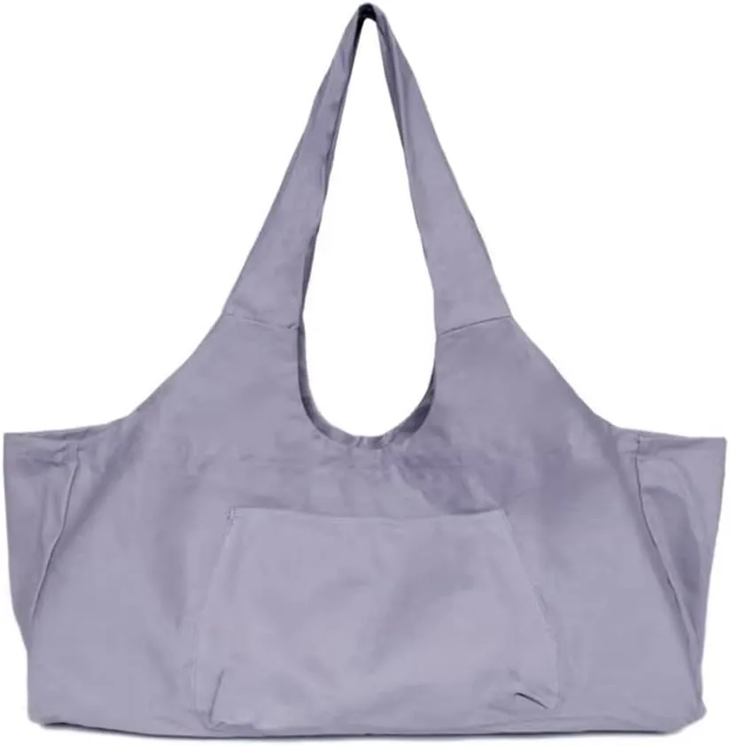Travel Garment Bags Portable Gym Bag Women Yoga Mat Storage Bag Canvas Yoga Bag Duffle Bag(Purple)