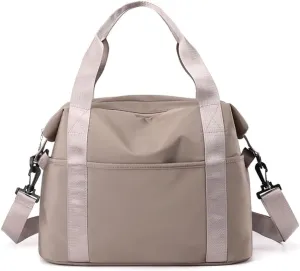 Travel Garment Bags Tote Oxford Cloth Bag Travelling Out Yoga Bag Duffle Bag(Brown)