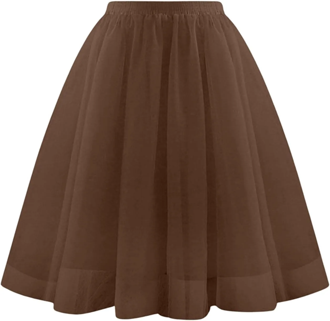 Tulle Skirts for Women Midi Skorts Elastic High Waisted Layered A Line Skirt Tutu Skirt for Prom Party