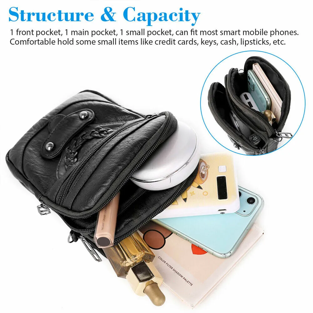 US 1~2Pc Women Crossbody Cell Phone Cash Shoulder Bag Handbag Wallet Purse Pouch