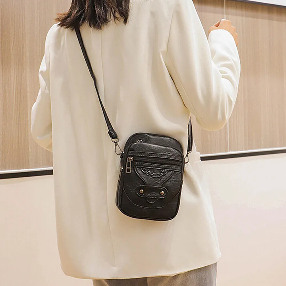 US 1~2Pc Women Crossbody Cell Phone Cash Shoulder Bag Handbag Wallet Purse Pouch