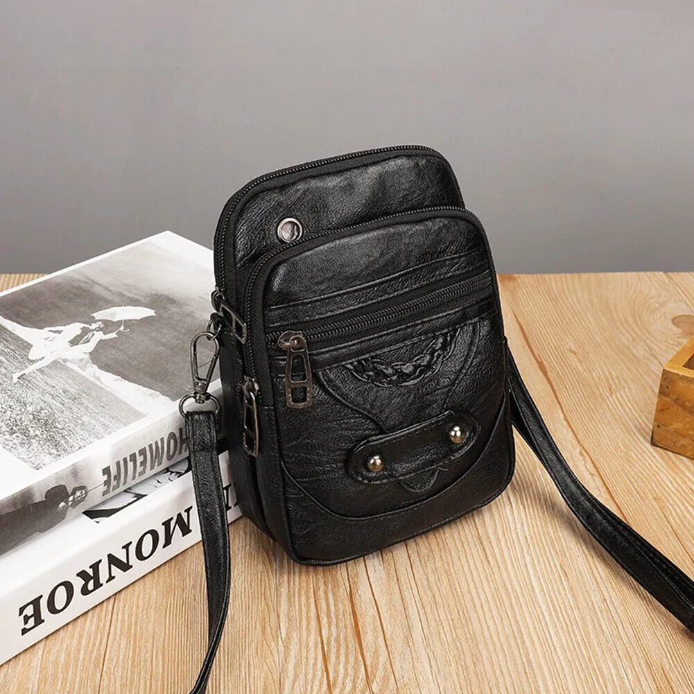 US 1~2Pc Women Crossbody Cell Phone Cash Shoulder Bag Handbag Wallet Purse Pouch