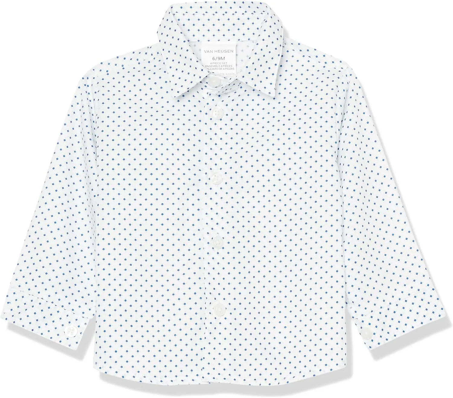 Van Heusen Baby Boys' 4-Piece Formal Set, Vest, Pants, Collared Dress Shirt, and Tie