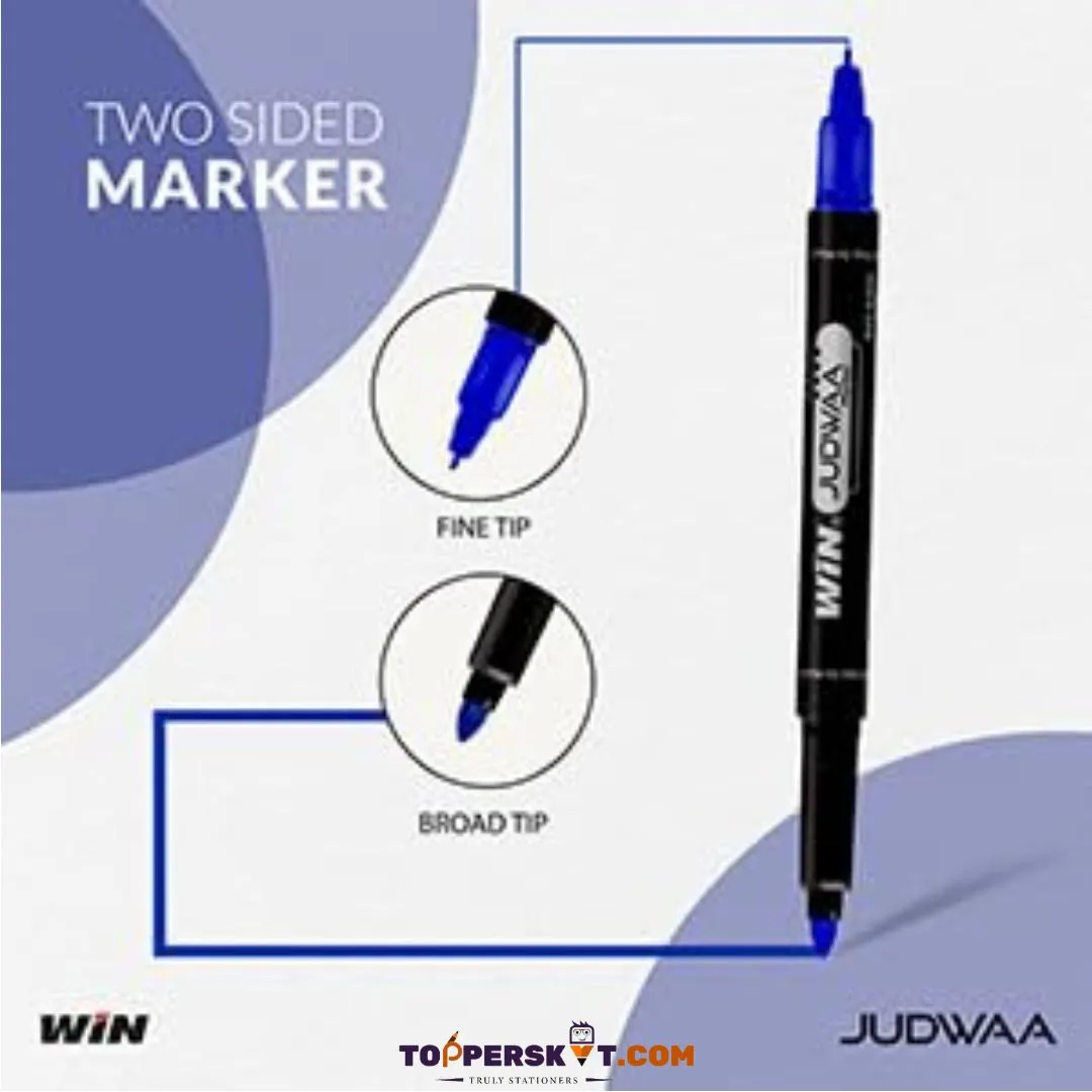 WIN Judwaa Dual Tip CD/DVD/OHP Marker Pens – Blue Ink ( Pack for 1 )